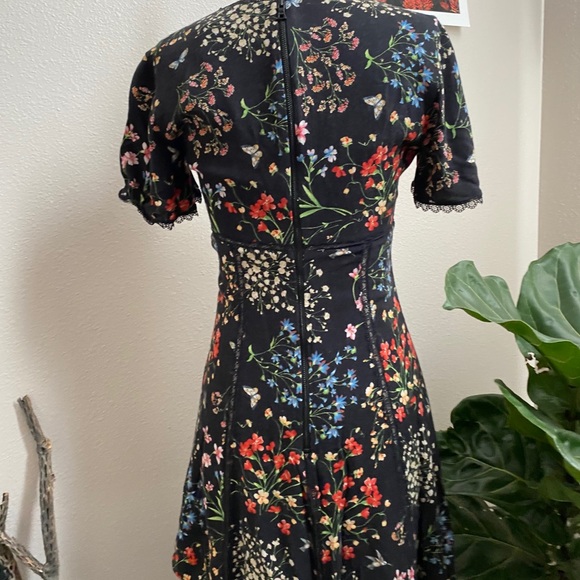 Alice and Olivia black floral mini dress - Picture 3 of 4